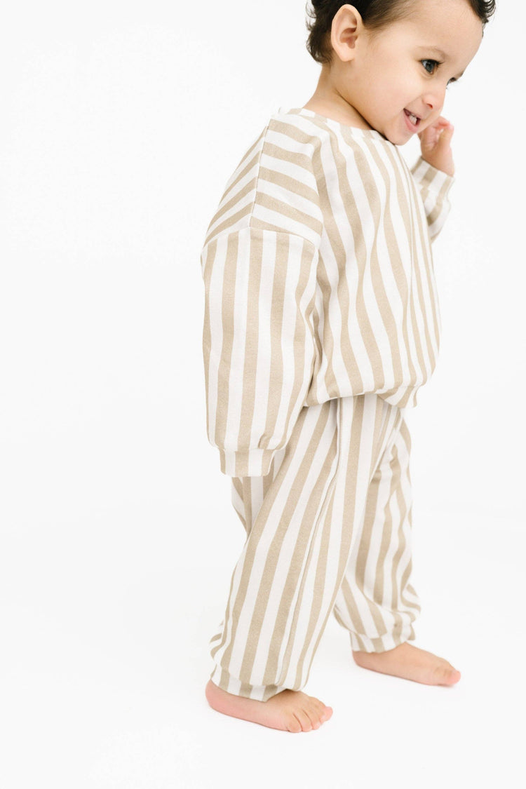 Olive Stripe Sweatsuit