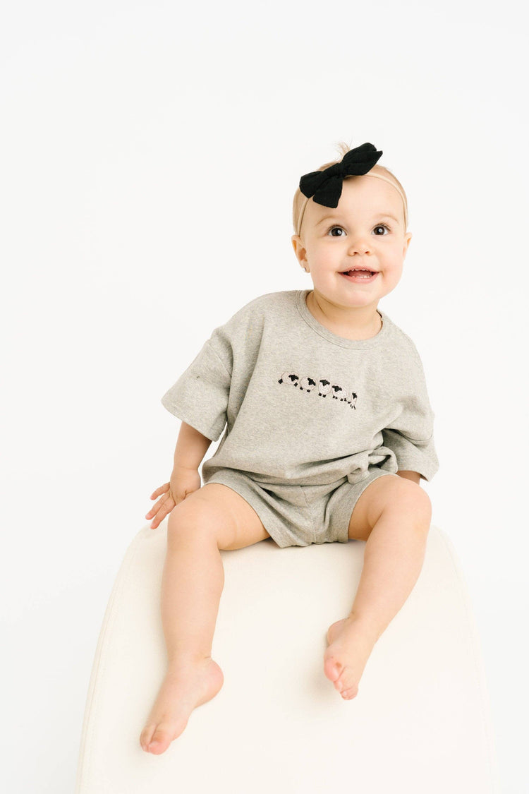 Gray Sheep Embroidered Slouchy Set