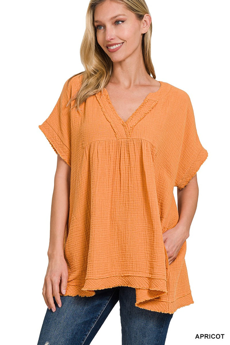 Neutral Days V-neck Top Apricot