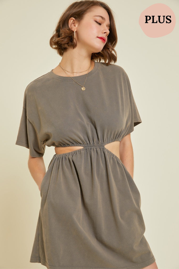 All My Life Cutout Dress Brown