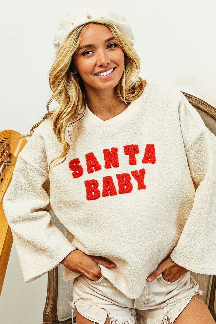 Santa Baby Sherpa Pullover