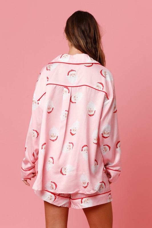Pink Santa PJ Set
