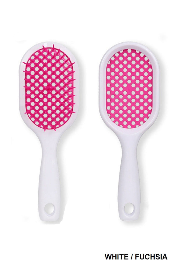 Detangling Hairbrush White/Fuchsia ONE LEFT