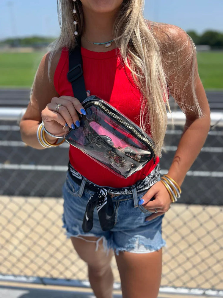 Clear Bum Bag - Black