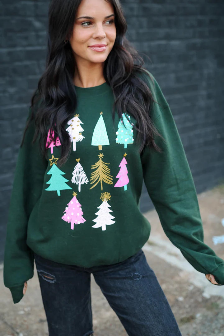 Pink Trees Sweatshirt