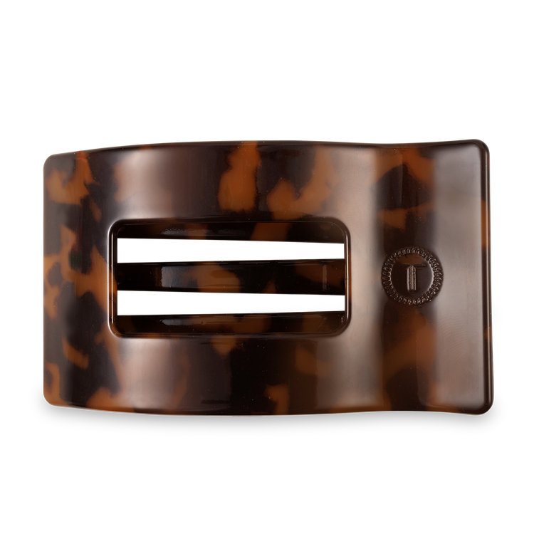 Teleties Large Flat Rectangle Hair Clip Tortoise