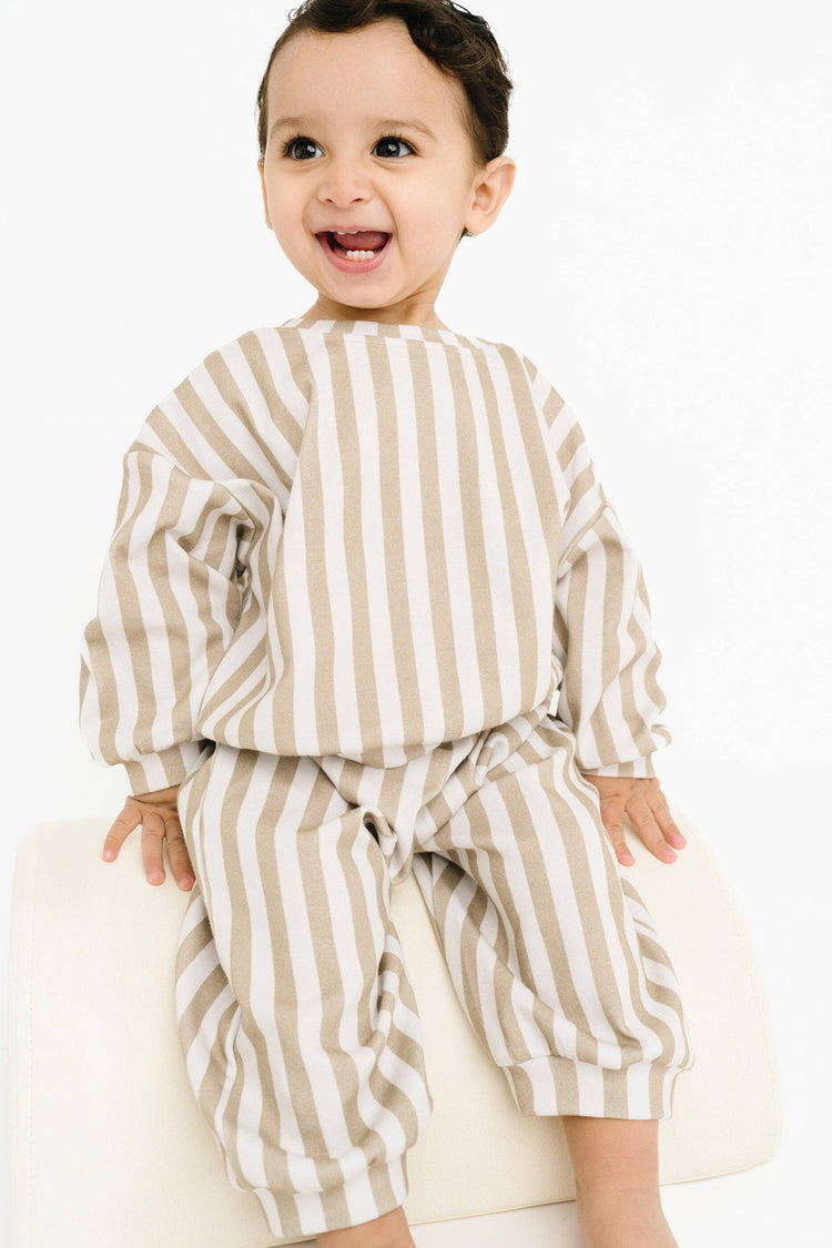 Olive Stripe Sweatsuit