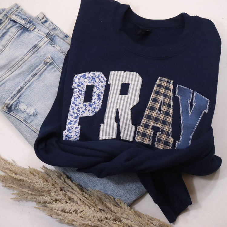 Navy PRAY Sweatshirt