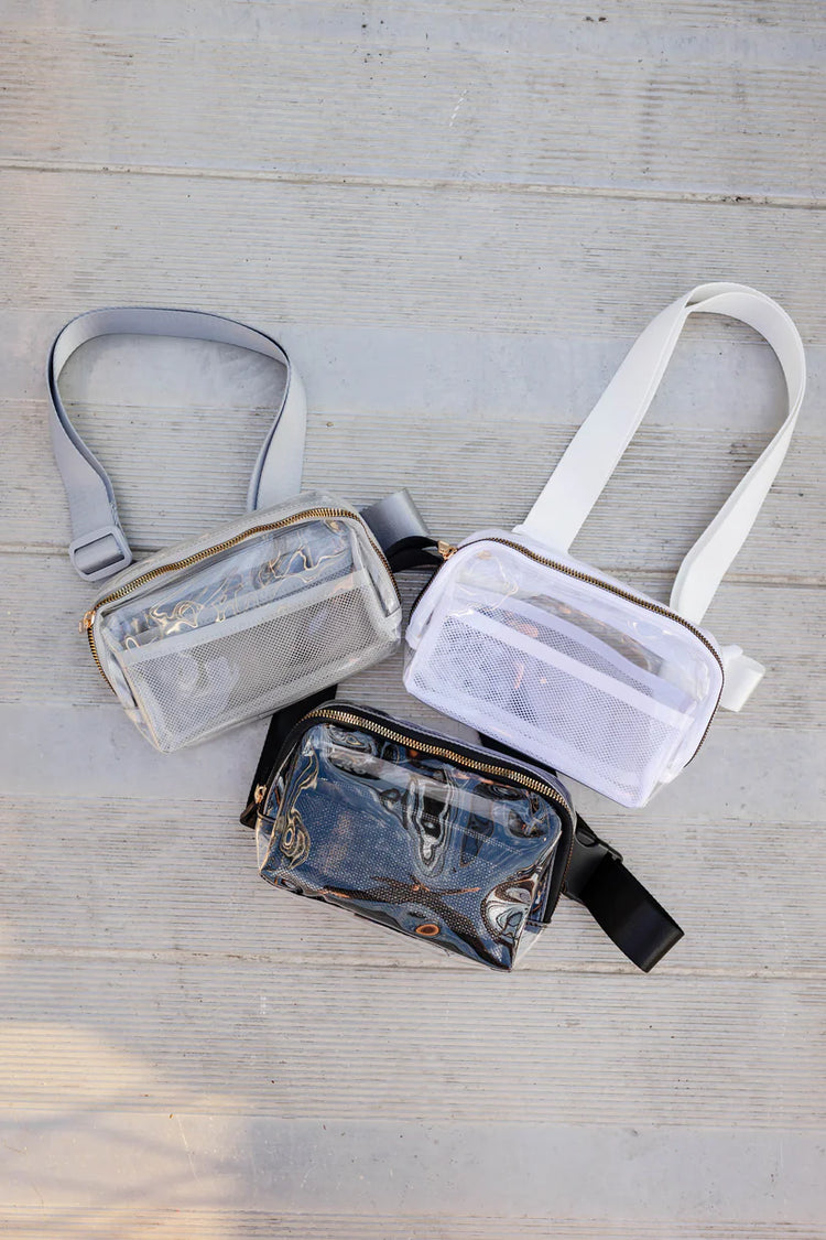 Clear Bum Bag - Black