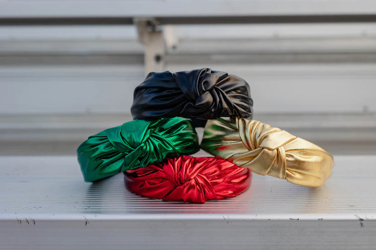 Game Day Metallic Headbands - Red