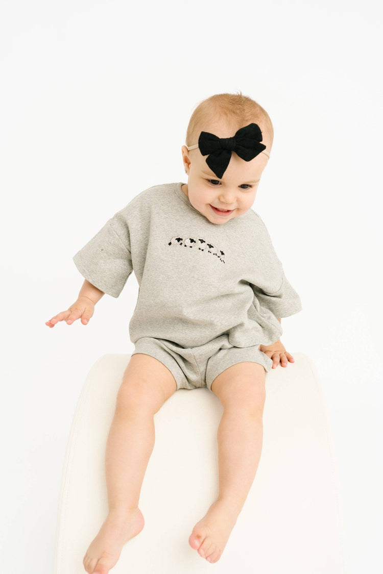 Gray Sheep Embroidered Slouchy Set