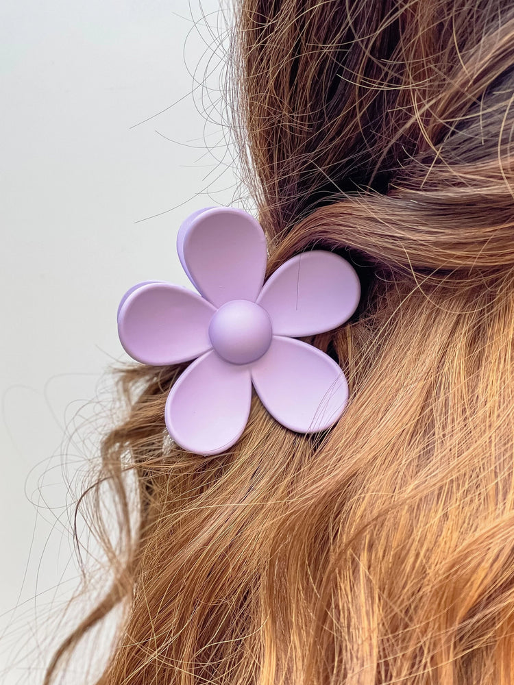 Flower-Shaped Hair Clips Lavender ONE LEFT