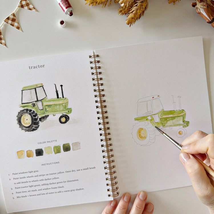 PRE-ORDER 11/21 ETA Farm watercolor workbook