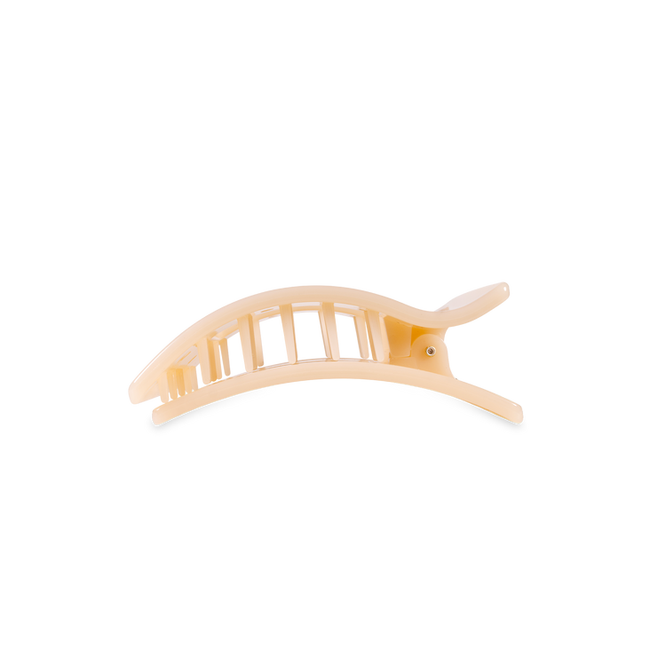 Teleties Small Flat Rectangle Hair Clip Almond Beige