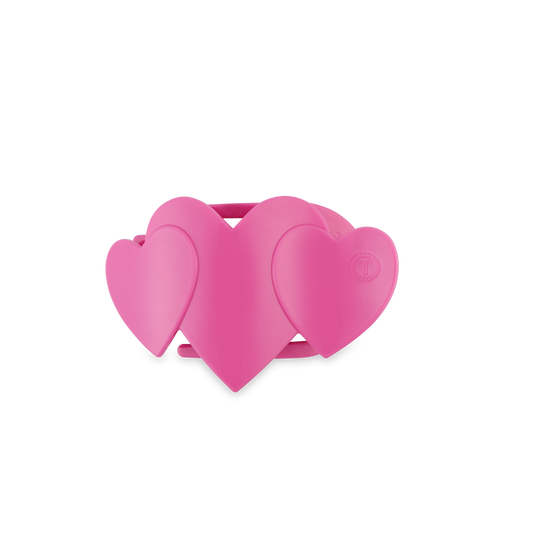 Teleties Pink Heart Flat Clip Tiny ONE LEFT
