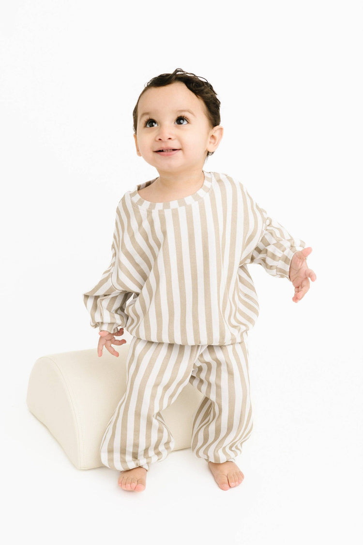 Olive Stripe Sweatsuit