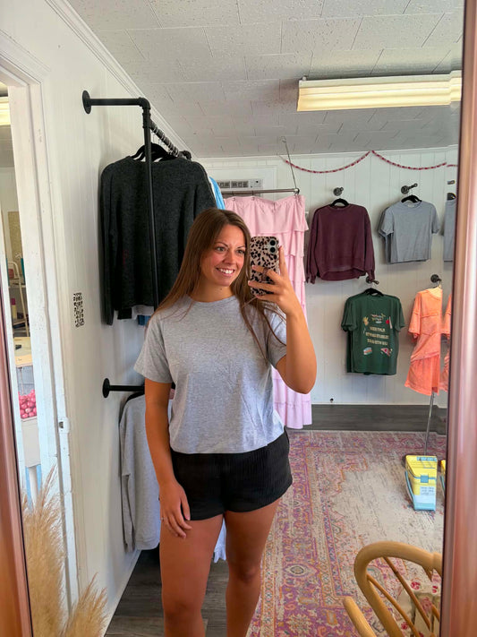 The Everyday Essential Cropped Tee Grey