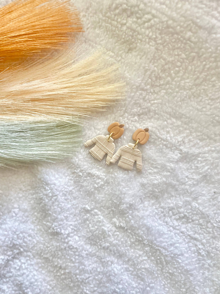 Pumpkin Sweater Fall Earrings