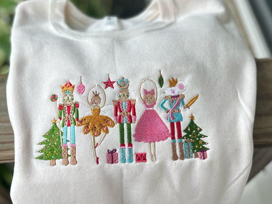 The Nutcracker Christmas Embroidered Crewneck