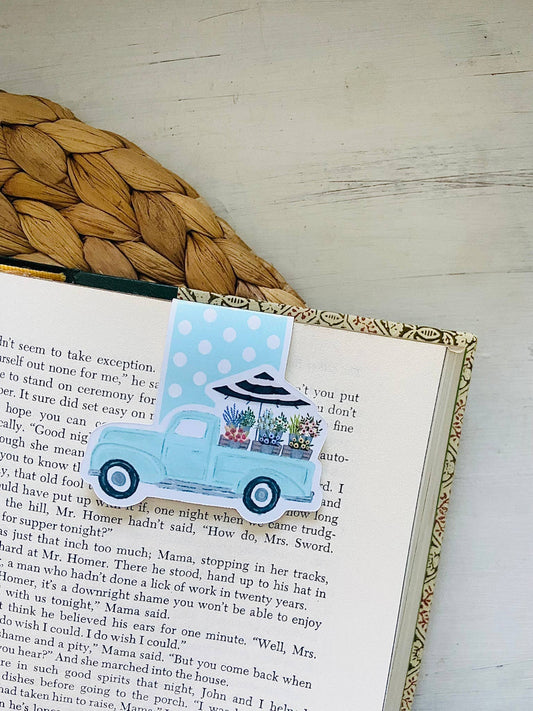 Flower Truck Magnetic Bookmark