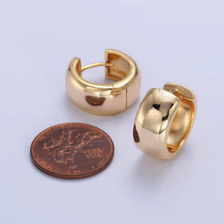 Chubby Minimalist Huggie Hoop Earrings
