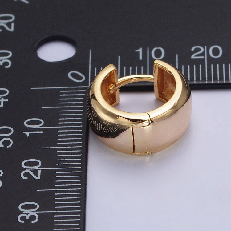 Chubby Minimalist Huggie Hoop Earrings
