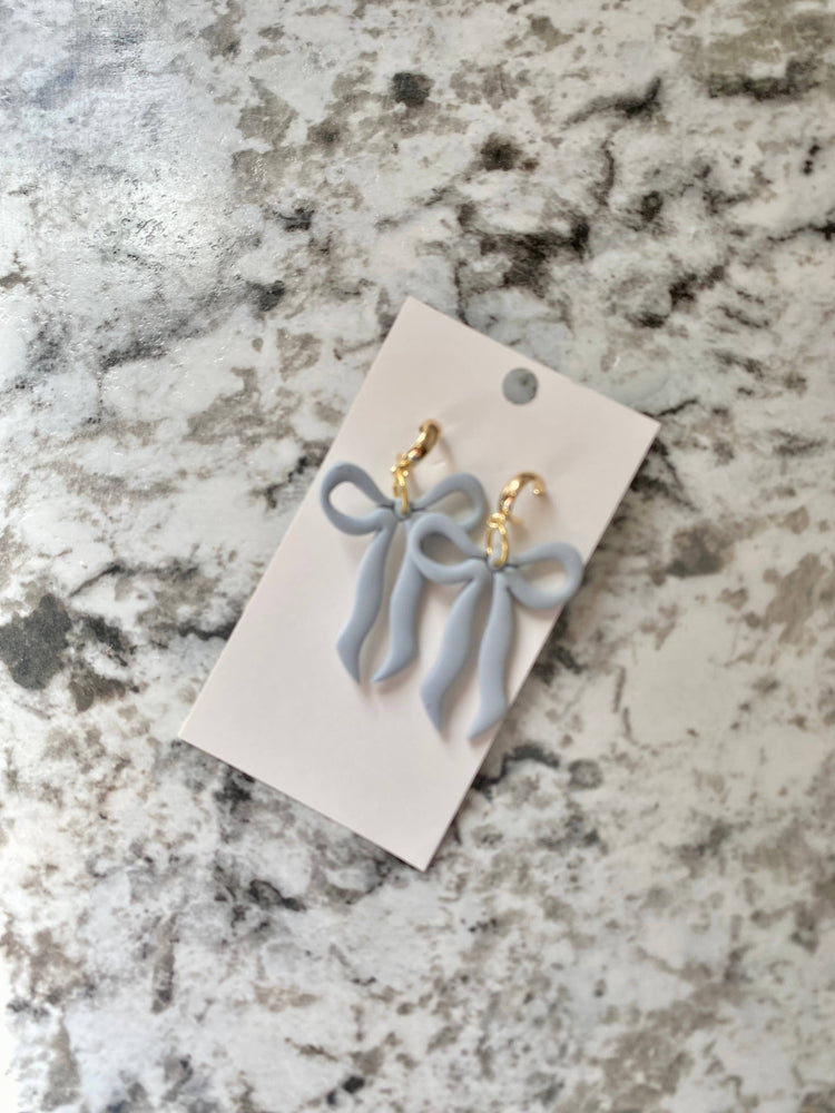 Dainty Bow Dangle Earrings