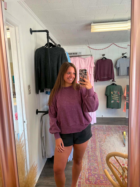 Plum Perfect Oversized Pullover