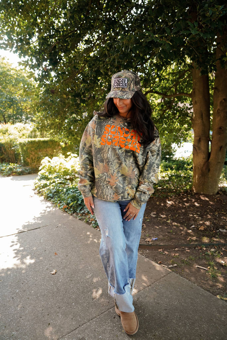 Sunday Scaries Camo Trucker Hat