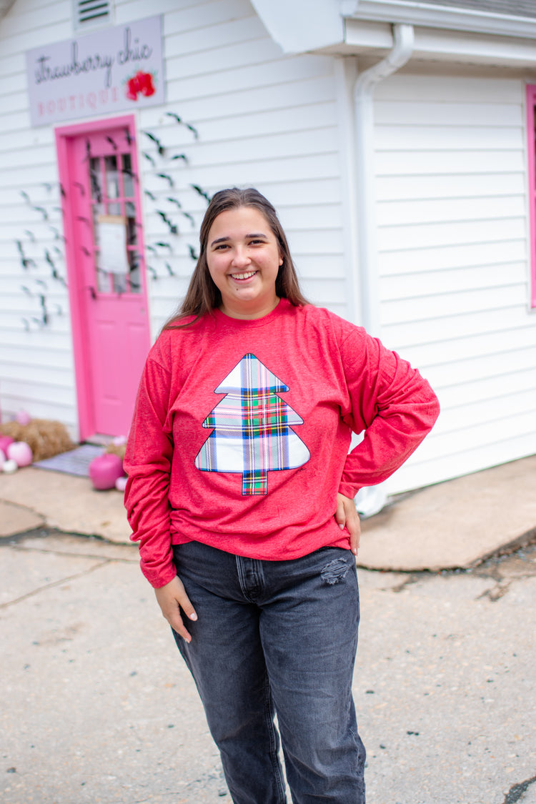 Plaid Tree Longsleeve tee