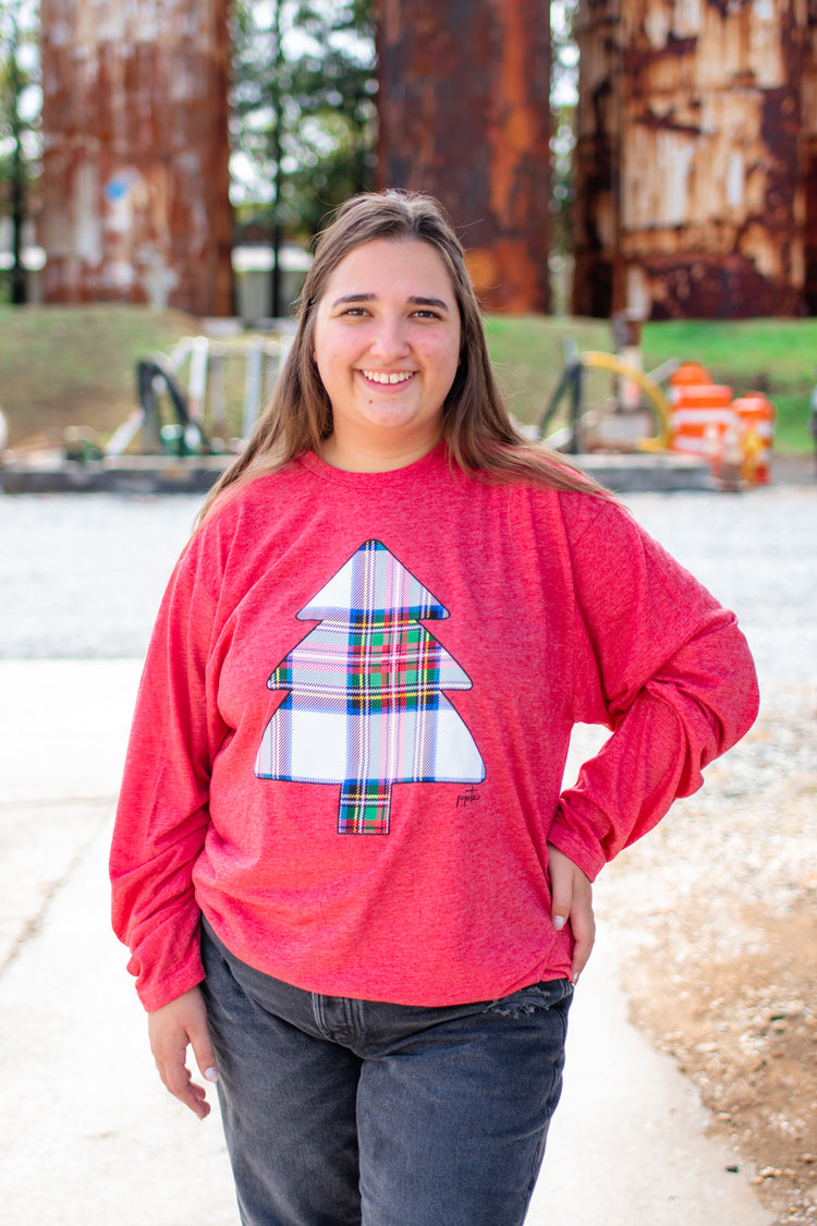 Plaid Tree Longsleeve tee