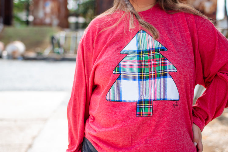 Plaid Tree Longsleeve tee