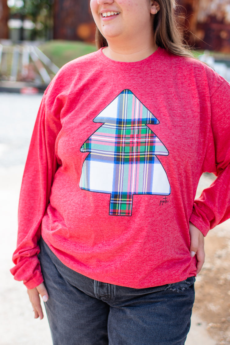 Plaid Tree Longsleeve tee