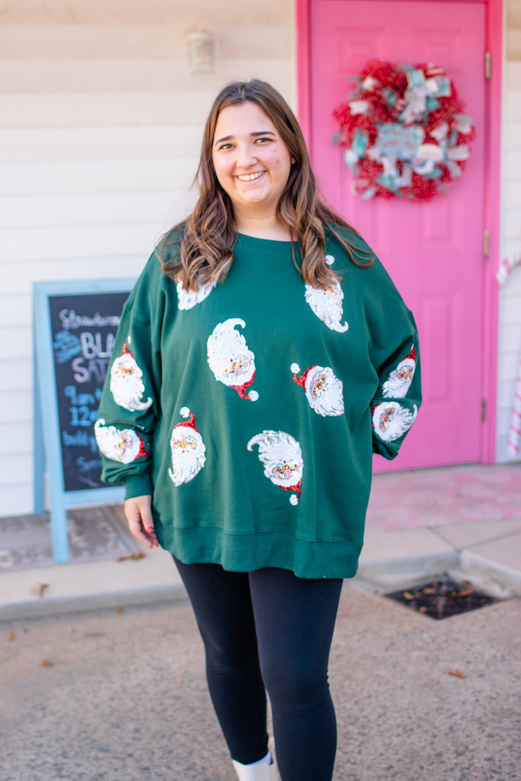 Santa Baby Sweatshirt Green