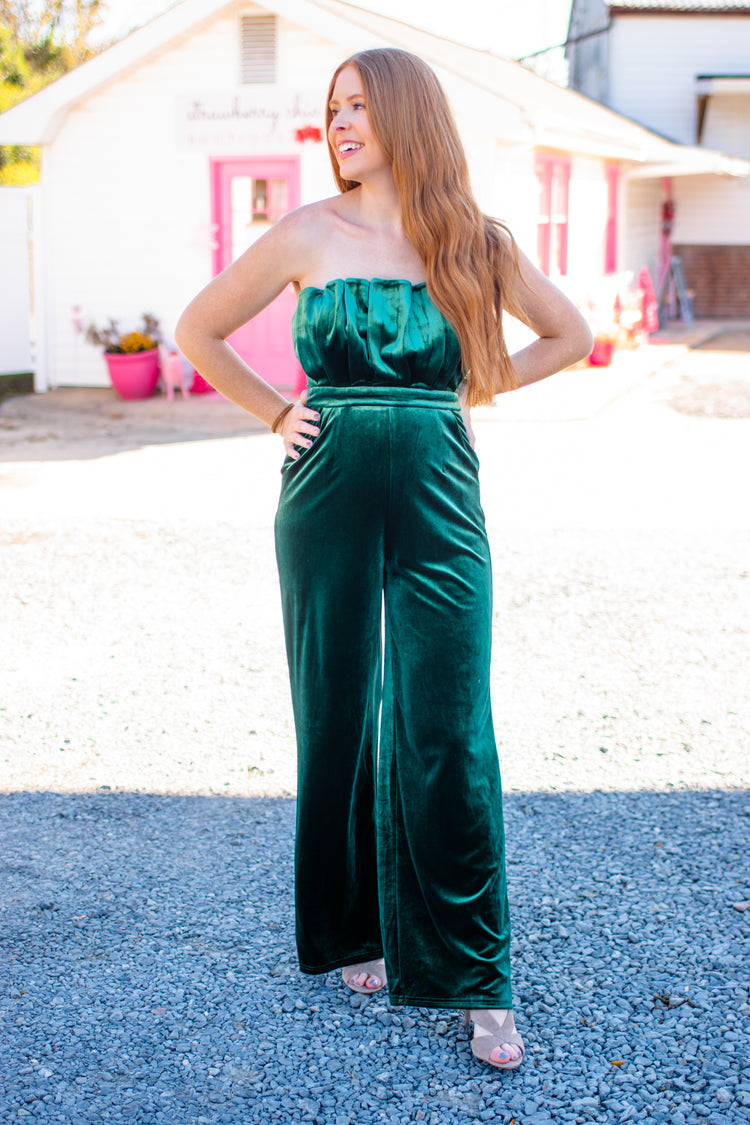 Mistletoe Emerald Jumpsuit