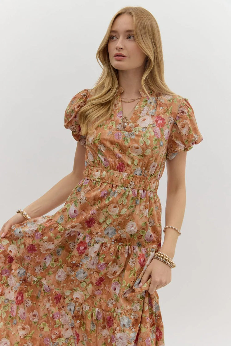 Golden Maxi Dress ONE LARGE LEFT