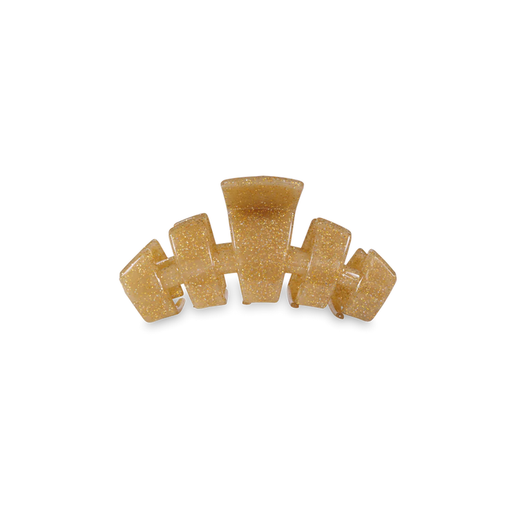 Classic Gold Glitter Tiny Hair Clip Teleties