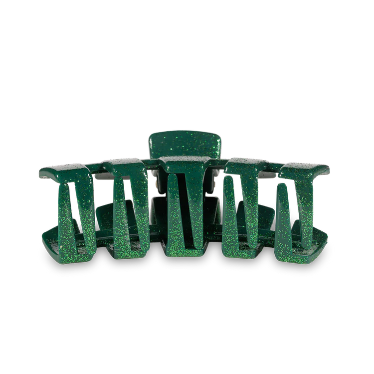 Classic Green Glitter Large Hair Clip Teleties