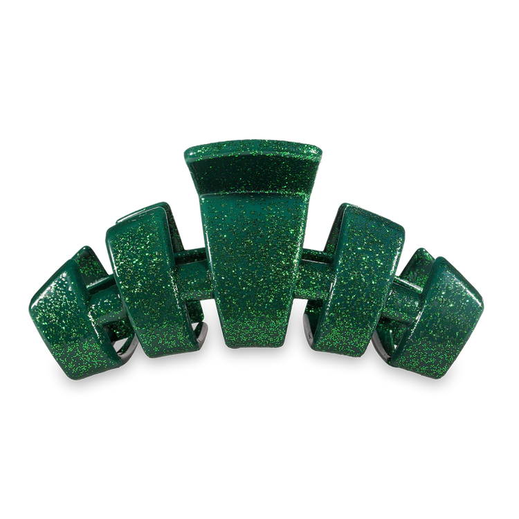 Classic Green Glitter Large Hair Clip Teleties