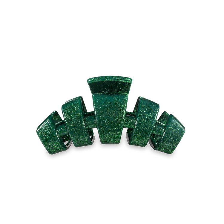 Classic Green Glitter Tiny Hair Clip Teleties