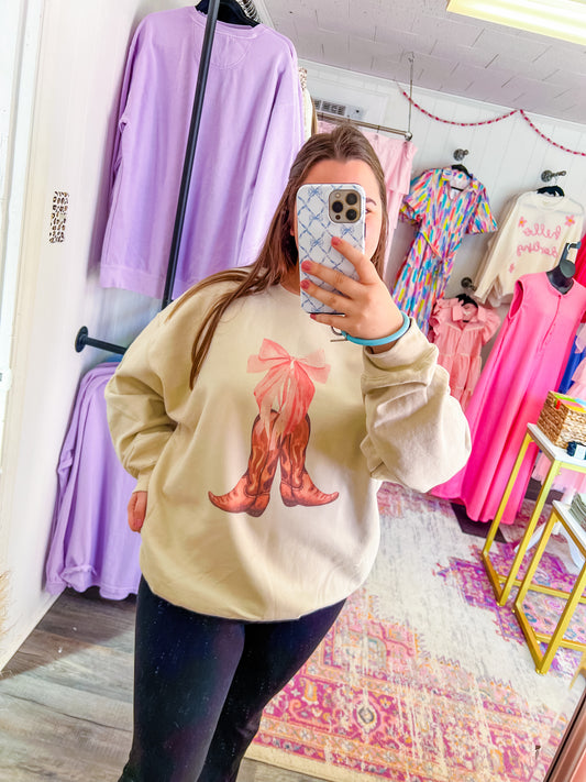 Conquette Cowgirl Sweatshirt ONE MED LEFT