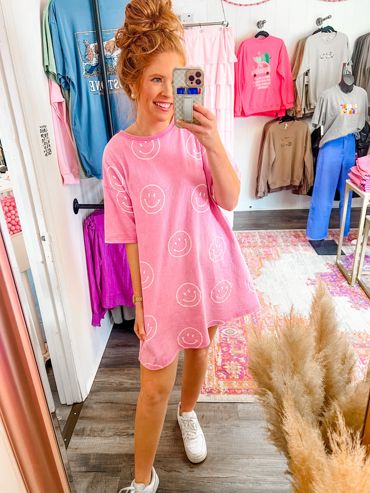 Live Laugh Love Dress Pink