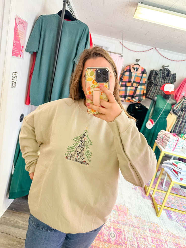 Dog Christmas Tree Sweatshirt
