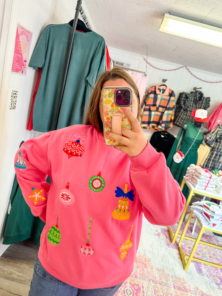 Hanging Around Ornaments Pullover