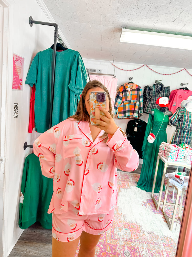 Pink Santa PJ Set