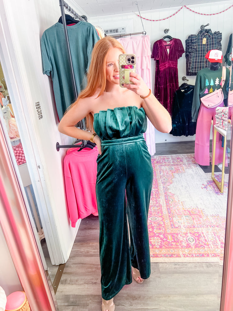 Mistletoe Emerald Jumpsuit