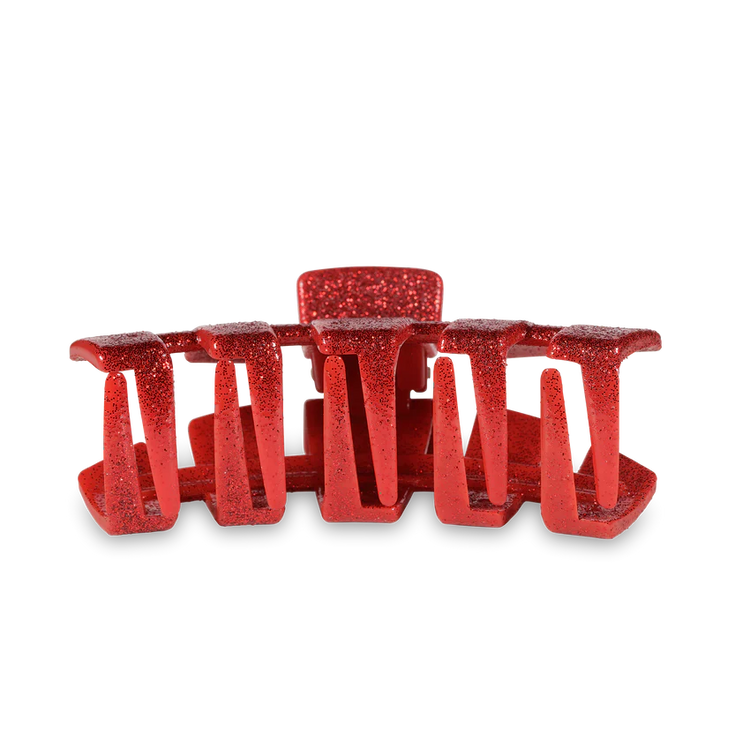 Classic Red Glitter Large Hair Clip Teleties
