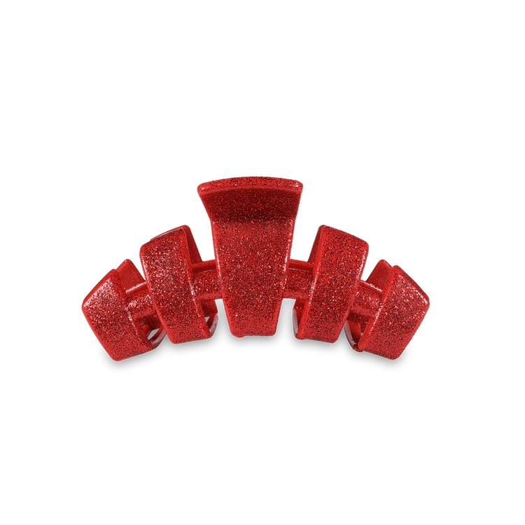 Classic Red Glitter Tiny Hair Clip Teleties