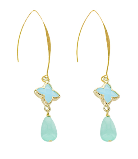 Clover & Teardrop Dangle Earring