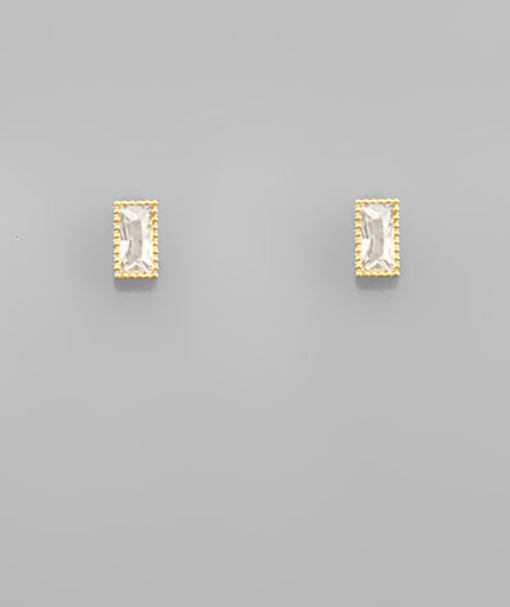 CZ Square Studs